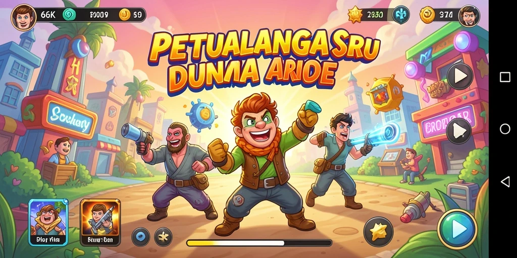 Tangkapan layar 66K menampilkan gameplay menggembirakan dalam dunia Arcade.