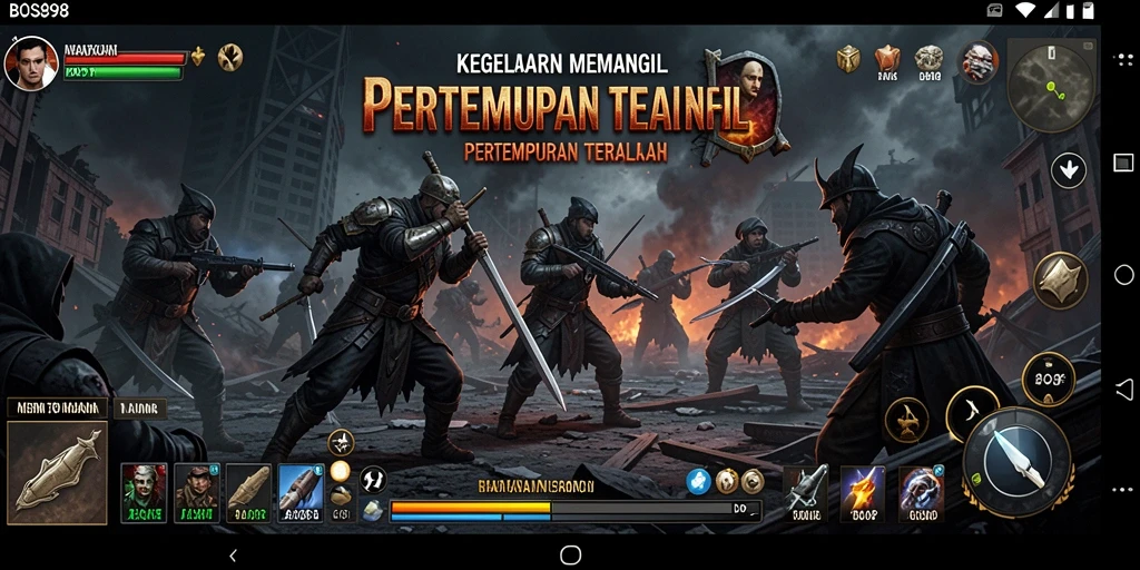 Screenshot menampilkan karakter utama dalam suasana mencekam dengan efek visual Horror.