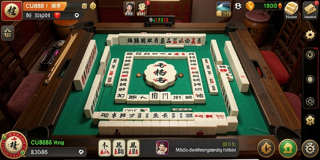Tangkapan layar CU888 menampilkan gameplay Mahjong yang seru dan menarik.