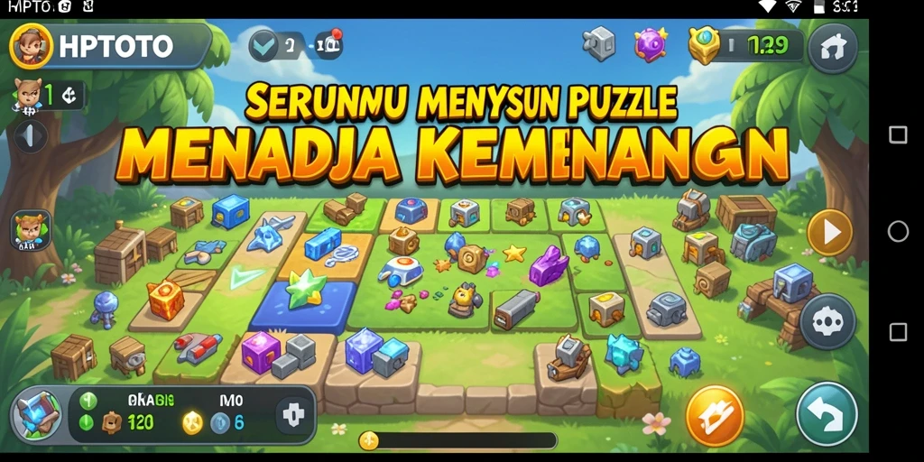 Tampilan gameplay HPTOTO yang penuh warna dan menantang.