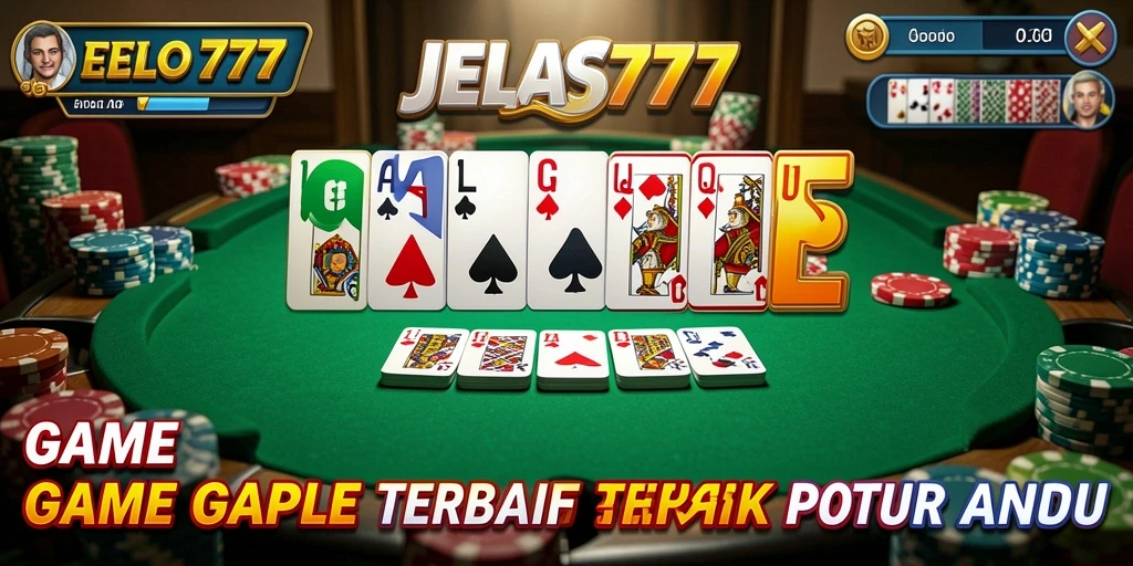Tampilan gameplay Gaple yang mendebarkan di JELAS777.