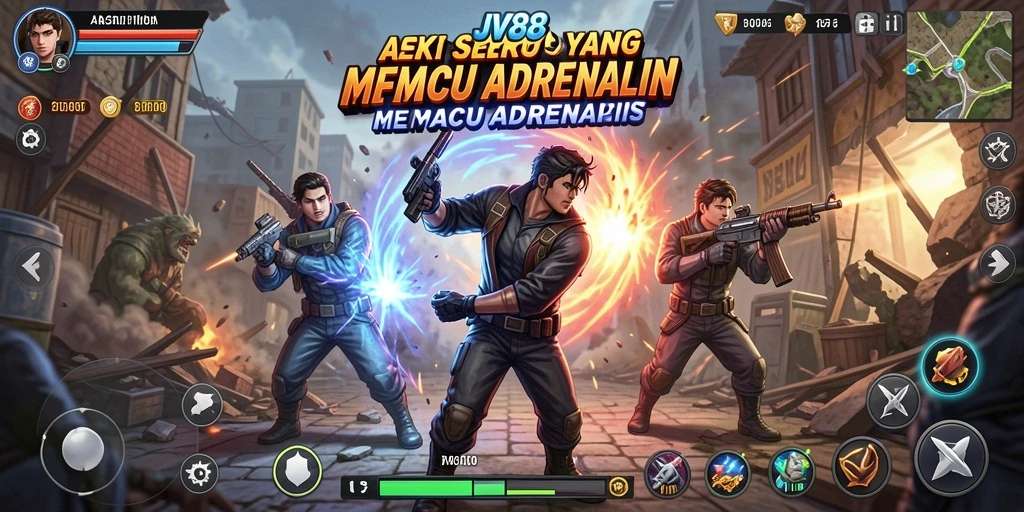 Tampilan gameplay JV88 yang penuh aksi mendebarkan.