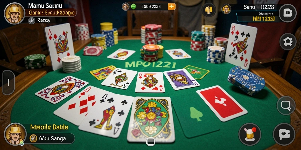 Tampang seru gameplay Gaple di MPO1221.