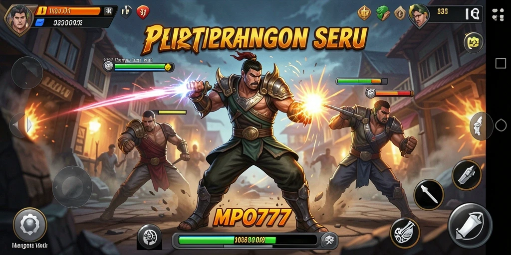 Screenshot gameplay MPO777 menampilkan aksi pertarungan intens yang menarik.