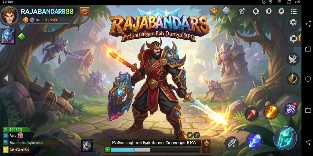 Screenshot RAJABANDAR88 menampilkan pertarungan mendebarkan di dunia RPG.