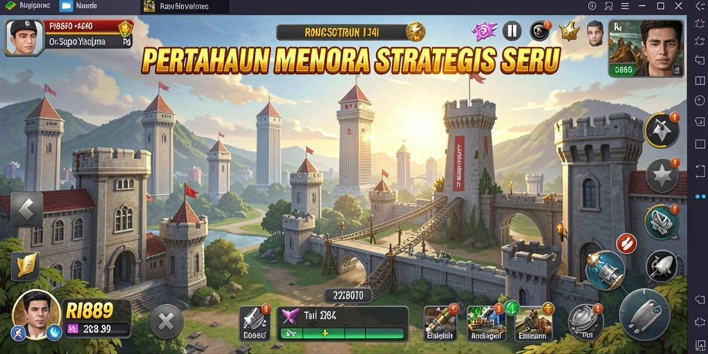Tampilan gameplay menegangkan dan strategis dalam RI889.