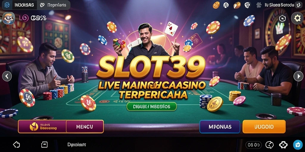 Tampilan menarik dari gameplay Live Casino di SLOT39.