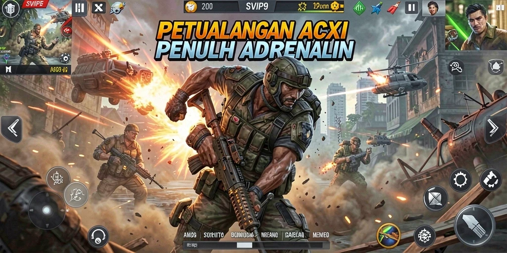 Tangkapan layar SVIP9 menampilkan gameplay aksi yang mendebarkan.