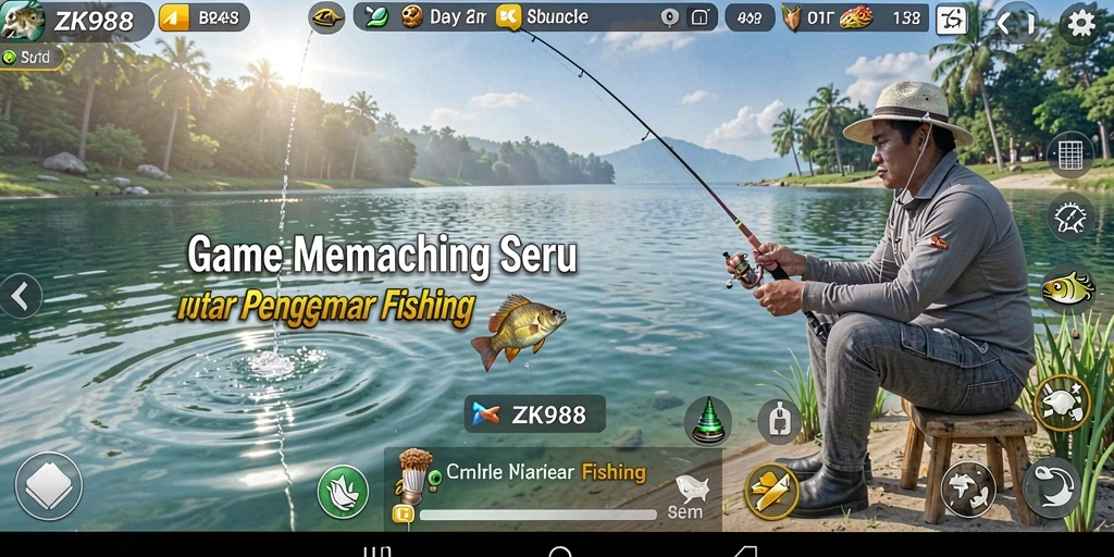 Tangkapan ikan besar dalam gameplay ZK988 yang mendebarkan.